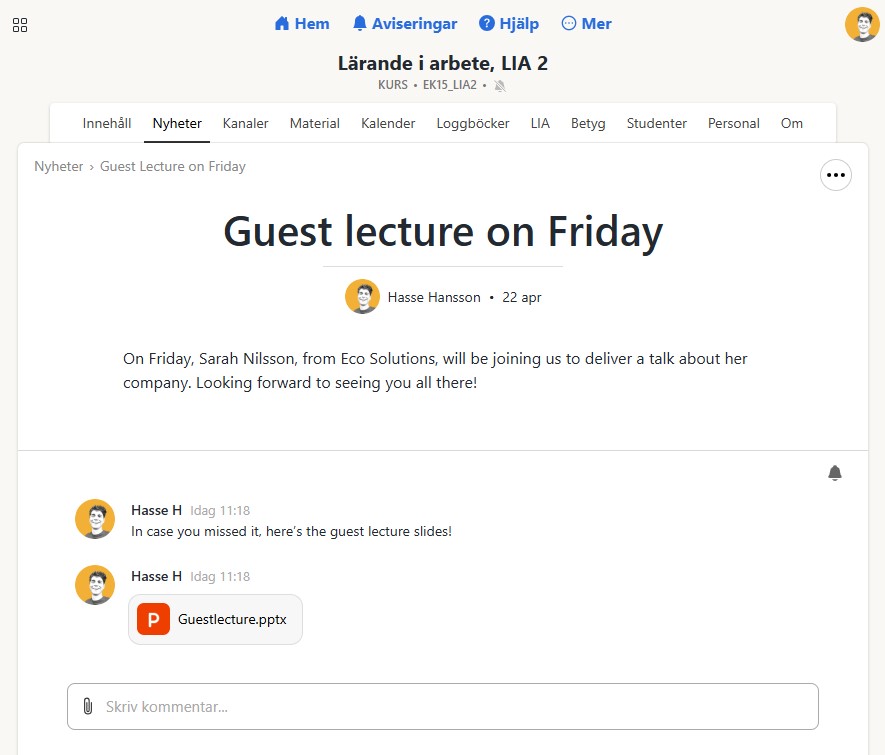 Upload Files in Comments
